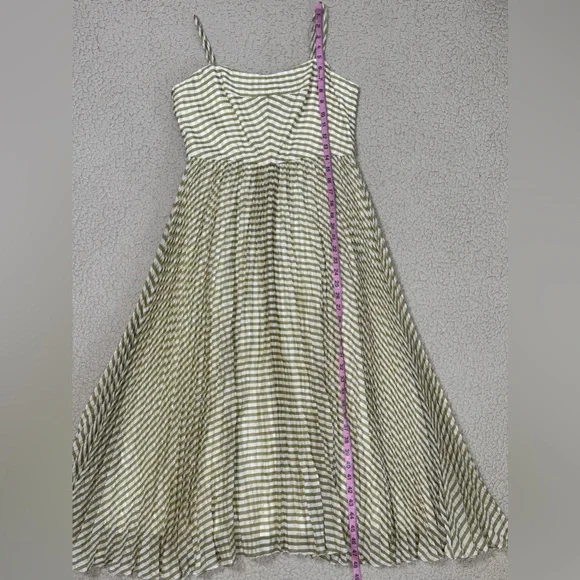 J. Crew Pleated Midi Dress in Crinkle Gingham - Picture 6 of 8